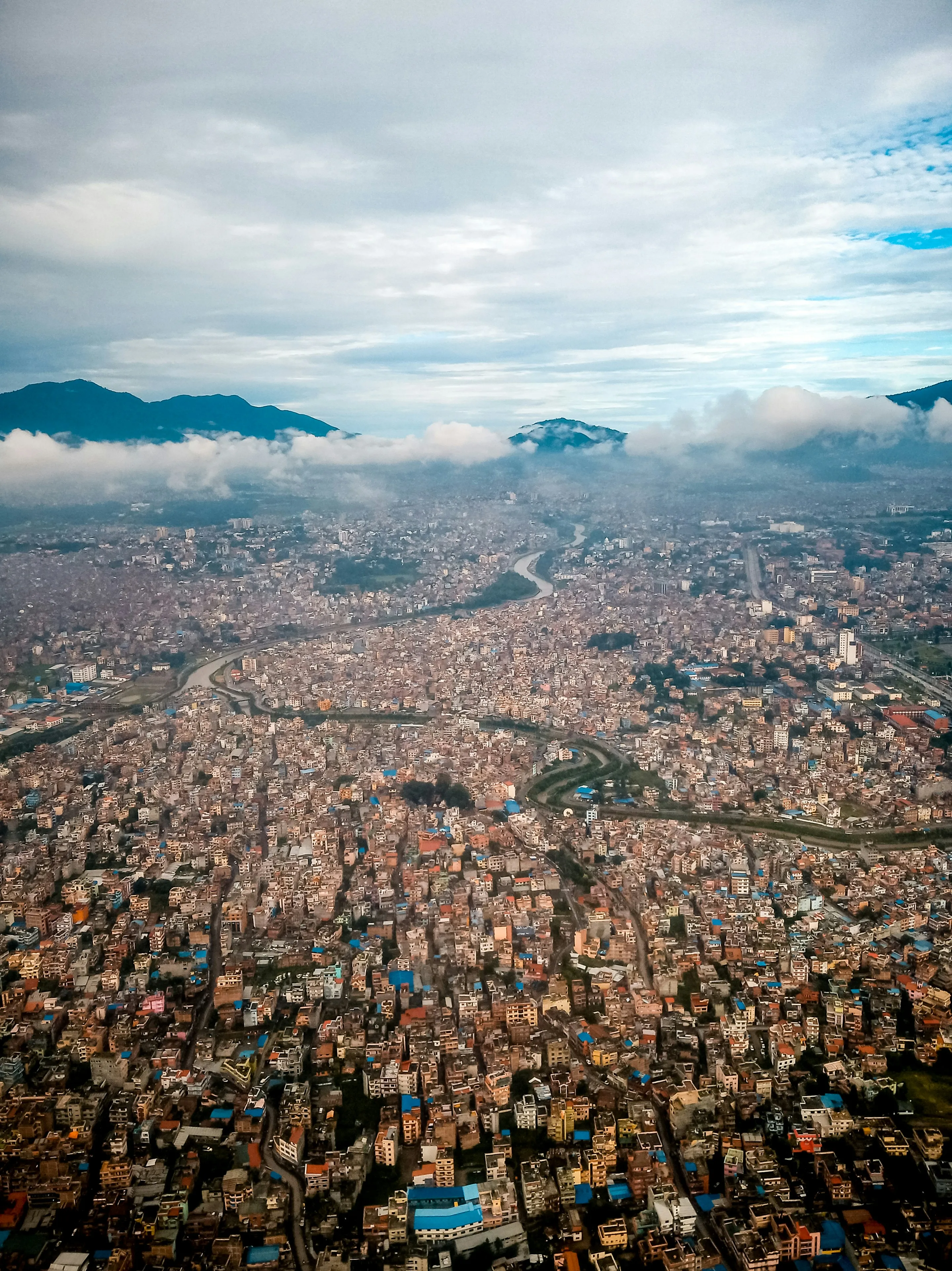 Kathmandu Valley with Himalayan mountains